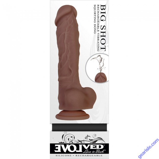 Buy Evolved Big Shot Dark Rechargeable Vibrating Realistic Silicone Dildo