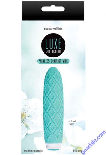 NS Luxe Compact Vibe Princess Turquoise 4" Rechargeable Silicone box