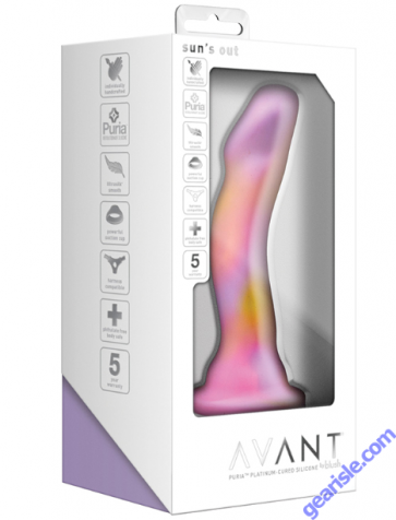 Blush Avant Sun's Out Pink Silicone Suction Cup Curved Dildo box