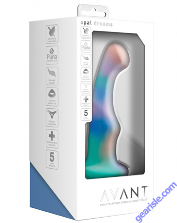 Blush Avant Opal Dreams Color Aqua Silicone Suction Cup Dildo box