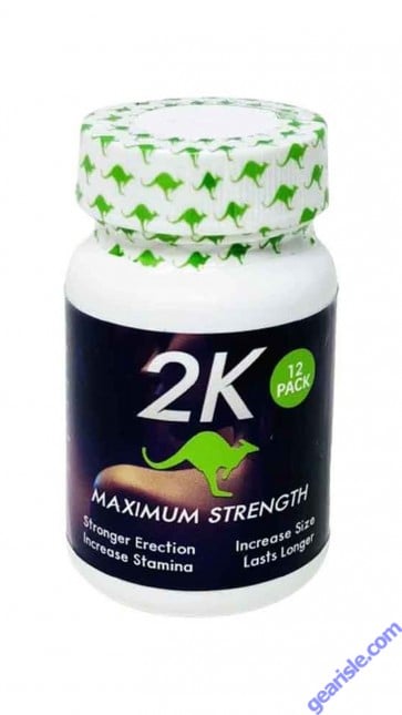 2K Kangaroo Green Male Enhancements 12 Pills Bottle 