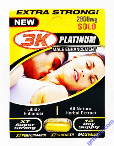 3 KO Solo Gold XT Super Strong Male Libido Enhancer Pill 2800 mg