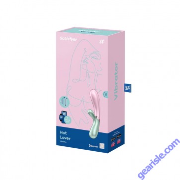 Hot Lover Silicone Warming Vibrator Green Satisfyer box