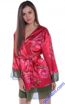 Floral Print Charmeuse 489C Red Floral