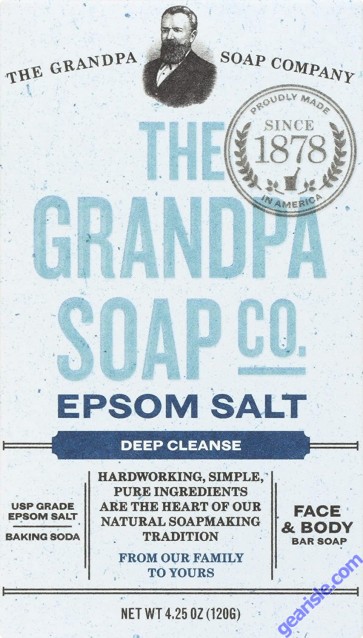 Grandpa Deep Cleanse Epsom Salt Bar Soap 4.25 Oz Vegan Cruelty Free Grandpa Deep Cleanse Epsom Salt Bar Soap 4.25 Oz Vegan Cruelty Free