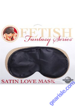 Satin Love Mask in Black