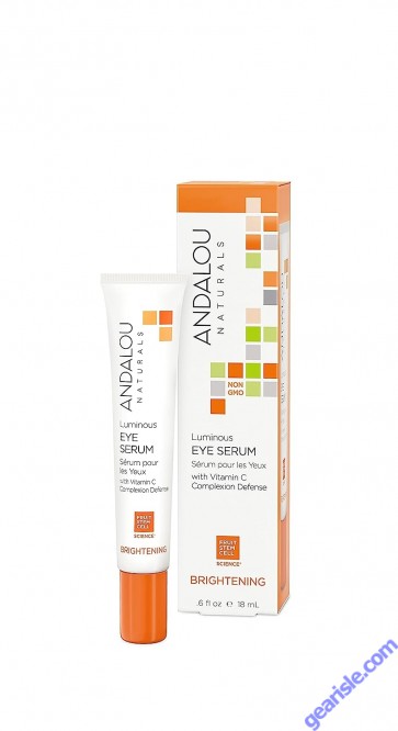 Brightening Luminous Eye Serum 6 fl oz Cruelty Free Andalou Naturals both