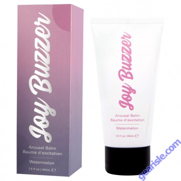 Jelique Joy Buzzer Arousal Balm Watermelon 1.5 oz. Vegan Friendly box Jelique Joy Buzzer Arousal Balm Watermelon 1.5 oz. Vegan Friendly box