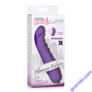 Curve Lil Wavy 7X Silicone Rechargeable Mini G Spot Vibrator Violet box