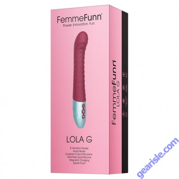 Femme Funn Lola G Double Layered G Spot Silicone Vibrator Maroon box