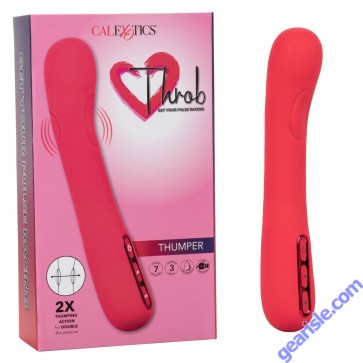 CalExotics Throb Thumper Vibrator Silicone Rechargeable Waterproof box