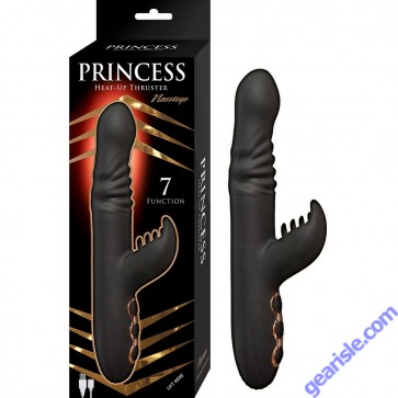 Nasstoys Princess Heat Up Thruster Black Silicone Waterproof Vibrator