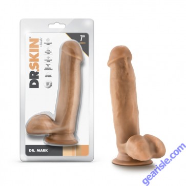 Blush Dr. Skin Dr. Mark 7" Tan Realistic Dildo Balls Suction Cup box