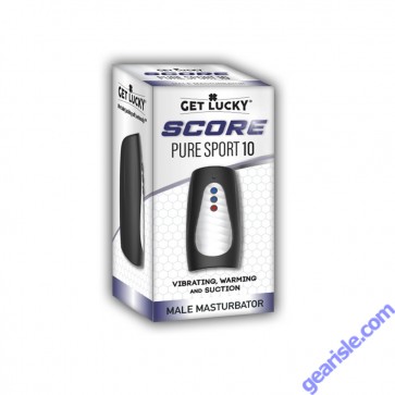 Get Lucky Score Pure Sport 10 Vibrating Warming Masturbator box