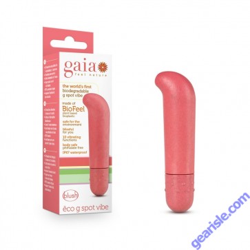 Blush Novelties Gaia Eco G Spot Vibe Coral Biofeel Vibrator box