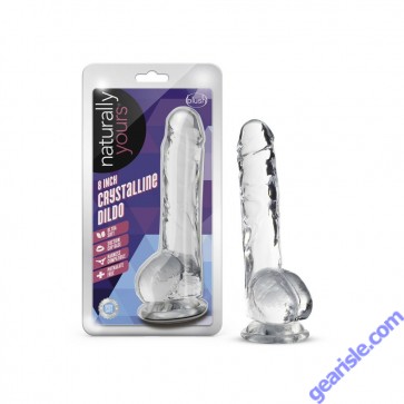 Blush Naturally Yours 8" Crystalline Lifelike Dildo Diamond box