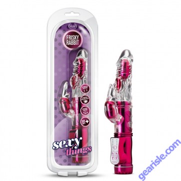 Vibrator Sexy Things Frisky Rabbit Pink Blush Novelties box