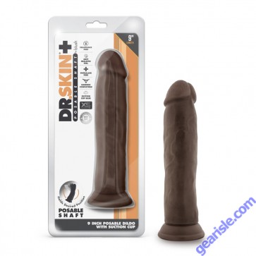 Dildo Dr. Skin Plus 9" Blush Posable Thick Chocolate box