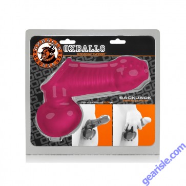 Oxballs Sackjack Wearable Jackoff Sheath Flex Tpr Hot Pink box