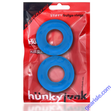 Oxballs Hunkyjunk Teal Ice Stiffy Bulge 2 Pack Silicone Cock Ring box