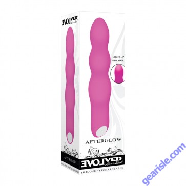 Evolved Afterglow Silicone Rechargeable NOT Flexible Bulby Vibrator box