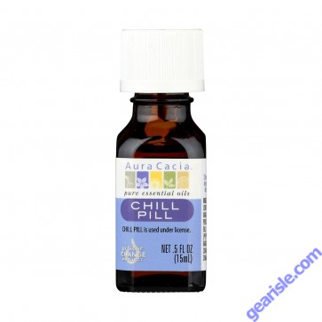 Aura Cacia Chill Pill Essential Oil Blend bottle Aura Cacia Chill Pill Essential Oil Blend bottle