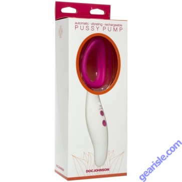 Automatic Pussy Pump Vibrating Pink-White