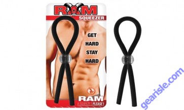 Cock Ring Black Squeezer Ram 