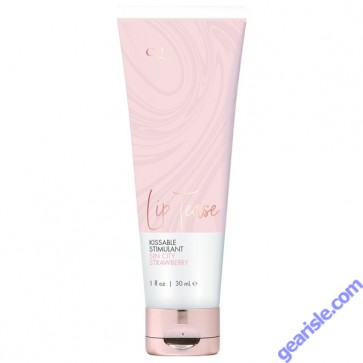 CG Lip Tease Kissable Stimulant Sin City Strawberry 1 oz CG Lip Tease Kissable Stimulant Sin City Strawberry 1 oz