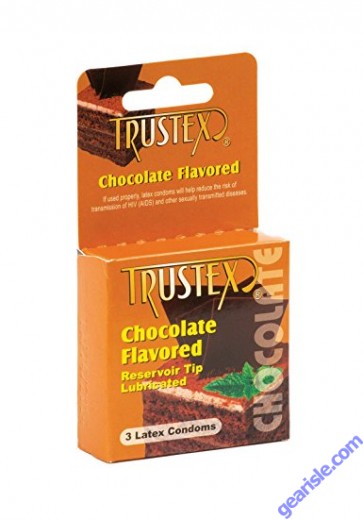 Trustex Chocolate Flavored 3 Lubricated Latex Condoms 