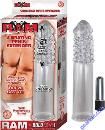 Vibrating Penis Extender 3.5 Clear RAM
