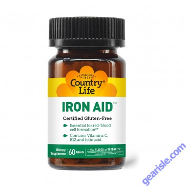 Country Life Iron Aid 60 Tablets