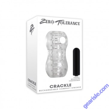 Crackle Rechargeable Compact Stroker Clear 