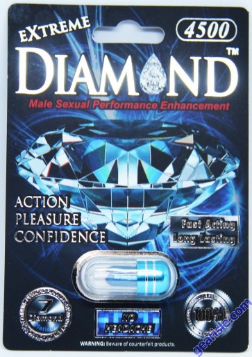 Diamond Platinum Extreme 4500 Blue Male Enhancement Supplement by P/K Package Inc