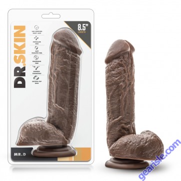 Dr Skin Mr D 8.5" Dildo Suction Cup Chocolate