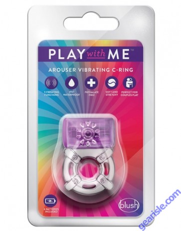 Blush Play With Me One Night Stand Vibrating Cock Ring Purple box