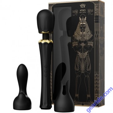 Zalo Kyro Rechargeable Wand Massager Obsidian Black all