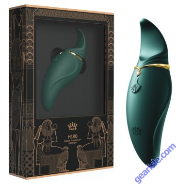 Zalo Hero Rechargeable Vibrator Snake Charm Designed Jewel Green box