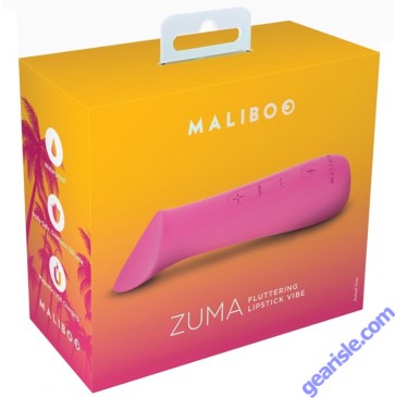 Maliboo Zuma Hot Pink Waterproof Fluttering Lipstick Vibrator box