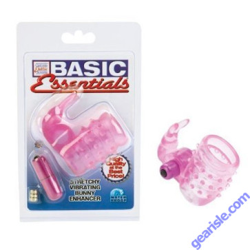 CalExotic Basic Essentials Stretchy Vibrating Bunny Enhancer Water Proof