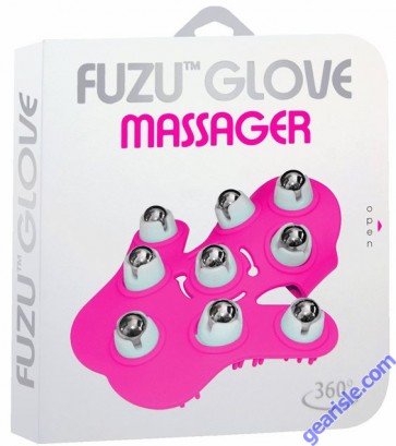 Fuzu Glove Massager Pink 360 Rotating roller balls