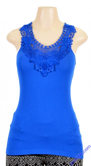 Women Seamless Solid Color Trim Tamk Top GH09 WK Apparel Lingerie