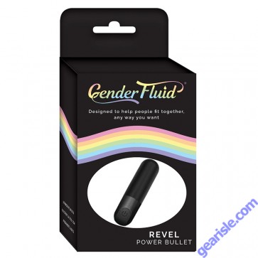 Gender Fluid Revel Power Rechargeable Bullet Vibrator Matte Black box