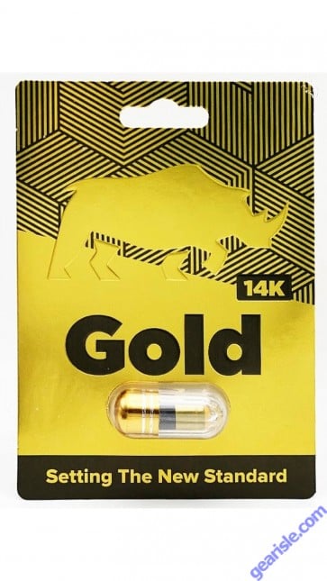 Gold 14K Rhino Male Sexual Enhancement Gold Pill