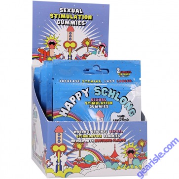 Happy Schlong Sexual Stimulation Gummies 12 Pack Display Happy Schlong Sexual Stimulation Gummies 12 Pack Display