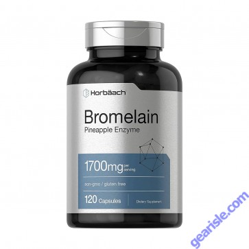 Horbaach Bromelain Pineapple Enzyme Capsules - Bottle Front