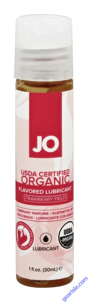System Jo Certified Organic Flavored Lubricant Strawberry Fields 1 Oz
