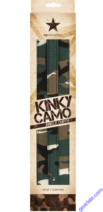 Kinky Camo Ankle Cuffs NS Novelties Vinyl / Canvas