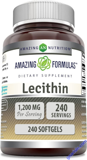 Lecithin Dietary Supplement 1200mg 240 Softgels Amazing Formulas