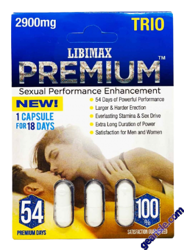 Premium 2900mg Trio 54 Premium Days Male Enhancement 3 Pills